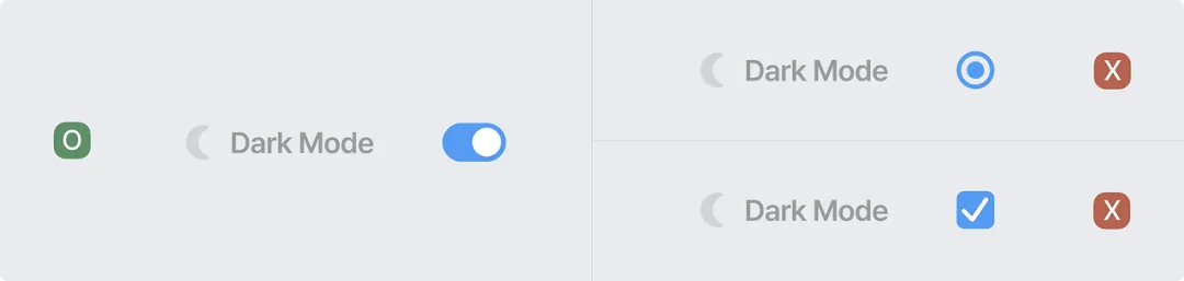 同样是切换组件，开关/单选按钮/复选框该用哪个？