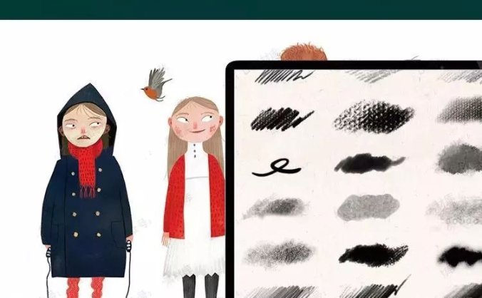 3000款超强10类PS绘画类笔刷工具,一键安装!手绘插画必备!