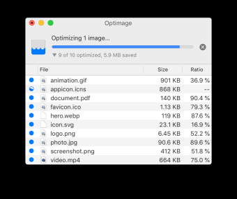 Optimage 3.3.0 破解版 MAC上超级好用的图片批量压缩工具