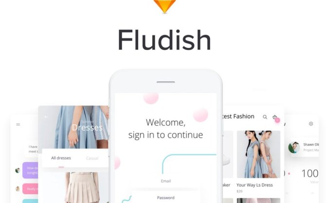 一款小清新风格的社交APP UI Kit素材包打包下载