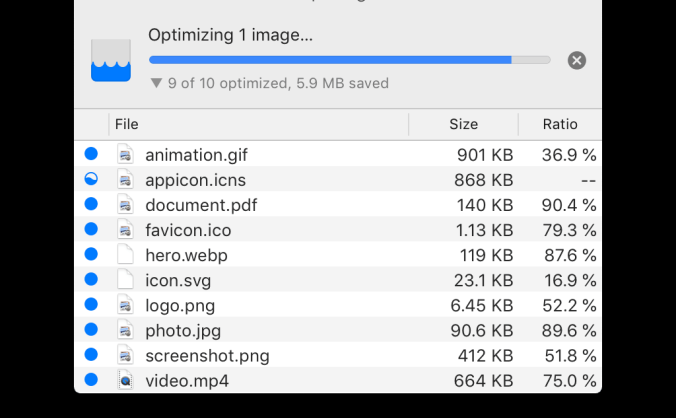 Optimage 3.3.0 破解版 MAC上超级好用的图片批量压缩工具