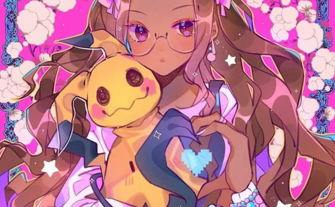 PROCREATE二次元CG风格动漫笔刷色卡及作品集套装,我的少女心