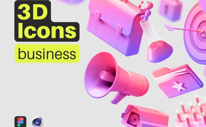 UI多用途C4D格式3D图标素材源文件下载