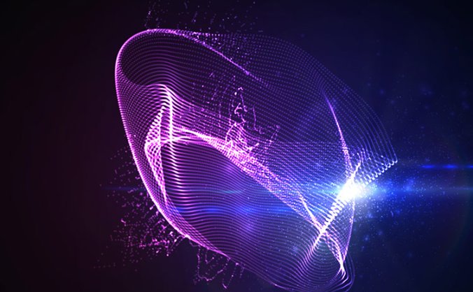 一组绚丽光影数码科技粒子光线矢量EPS素材