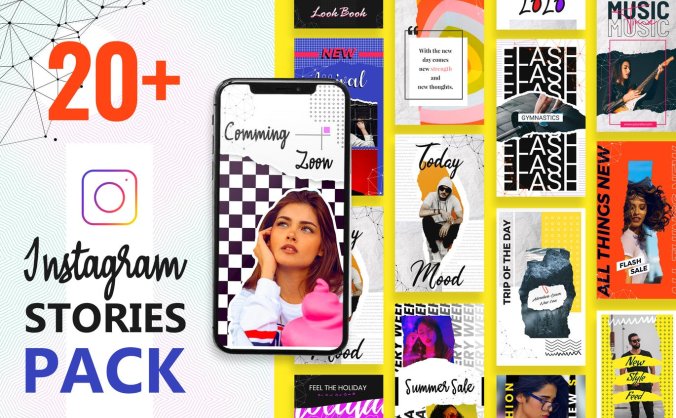 时尚潮流多用途的Ins社交媒体banner海报设计模板PSD素材包