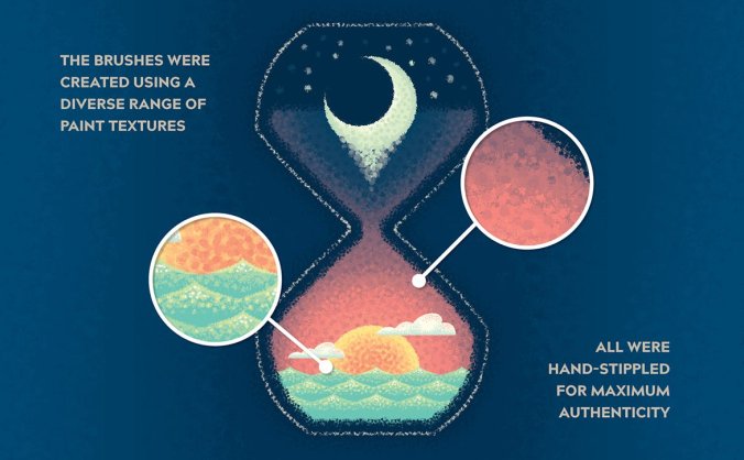 适合时尚高端小清新复古风格的AI插画笔刷集合