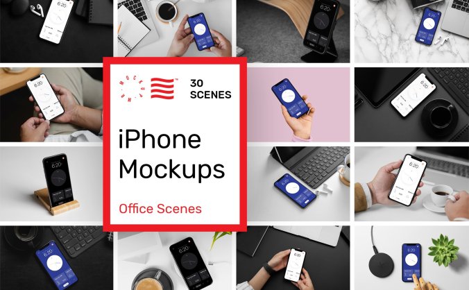 30个高品质iPhone 11屏幕展示样机PSD素材包