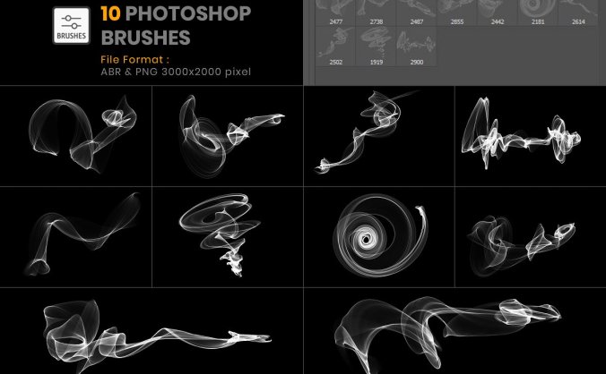 10个高品质烟雾效果PS笔刷套装