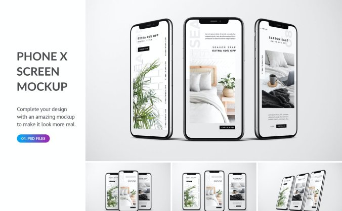 高品质苹果手机UI样机展示模型PSD素材