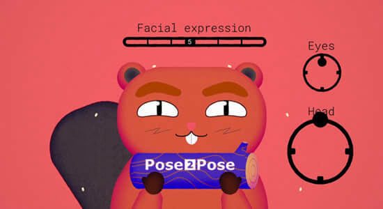卡通人物面部绑定MG动画制作工具 Pose2Pose V1.1.0及使用教程