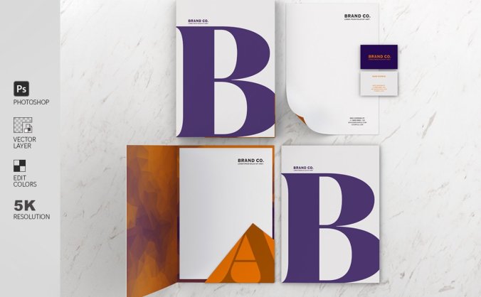 企业文具VI品牌设计样机PSD素材