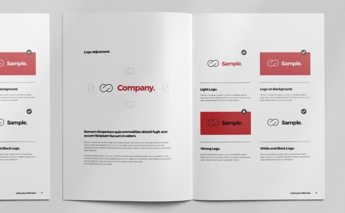 红色品牌VI设计手册素材模板