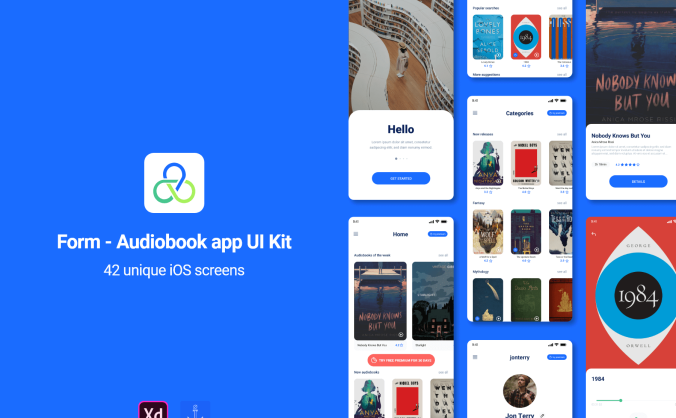 一套阅读读书APP设计组件素材