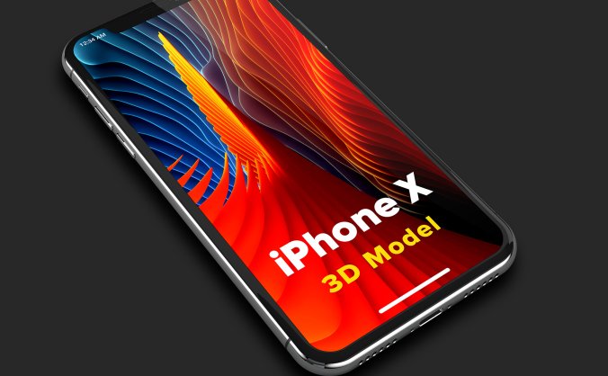 iPhone X模型C4D源文件素材下载