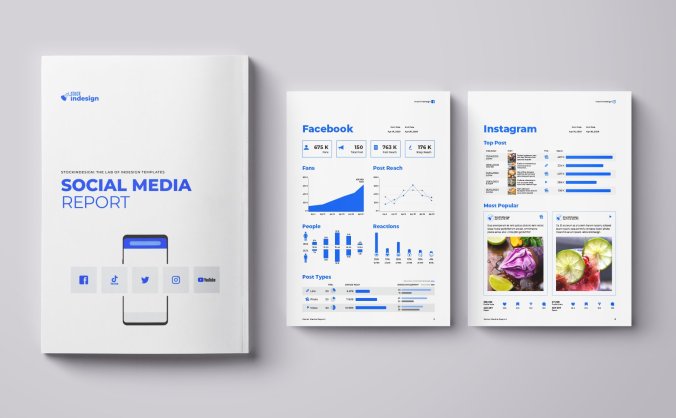 一套社交媒体营销方案报告排版模板素材
