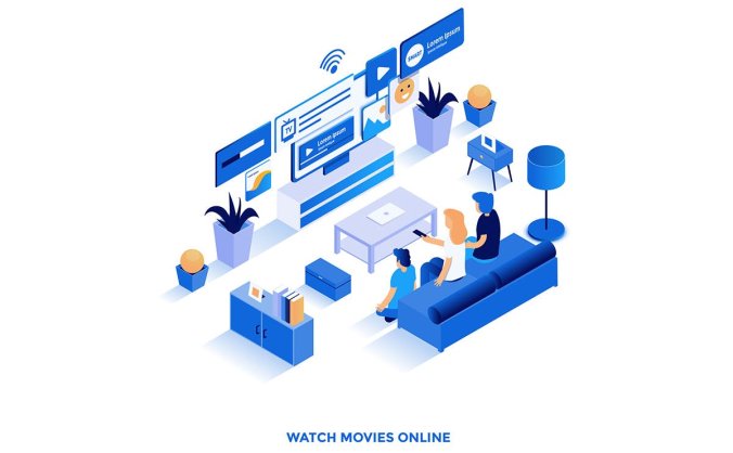 一套2.5D风格互联网现代网络插画素材包