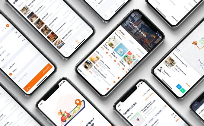 一组高品质专业送餐APP UI KITS