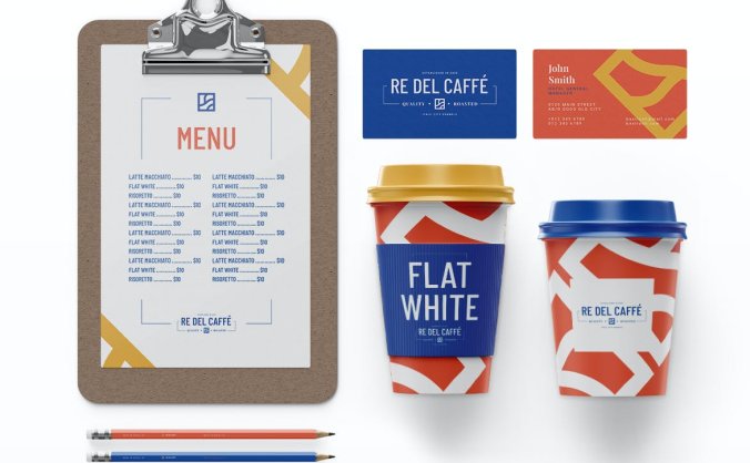 一套非常有质感的咖啡VI品牌设计样机PSD素材下载