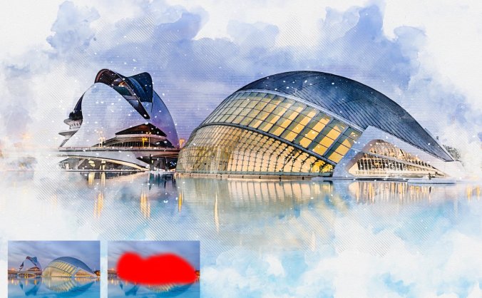 建筑水彩PS动作(ATN,ABR,PAT)