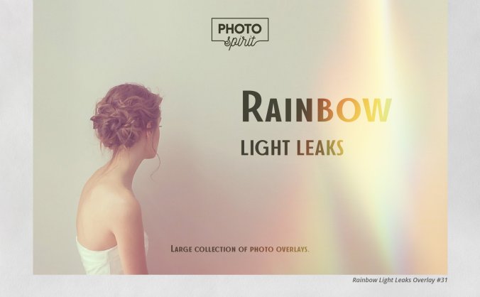 60个彩虹漏光照片JPG叠层素材
