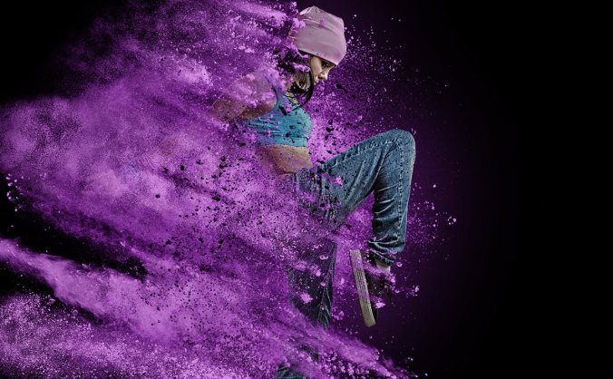 一键生成沙尘暴效果PS动作