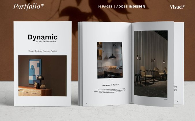 时尚高端简约作品集品牌手册宣传册设计模板