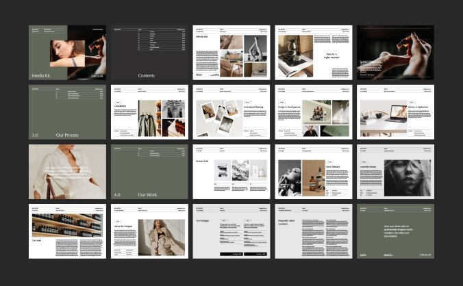 极简主义风品牌指南服务手册媒体套件