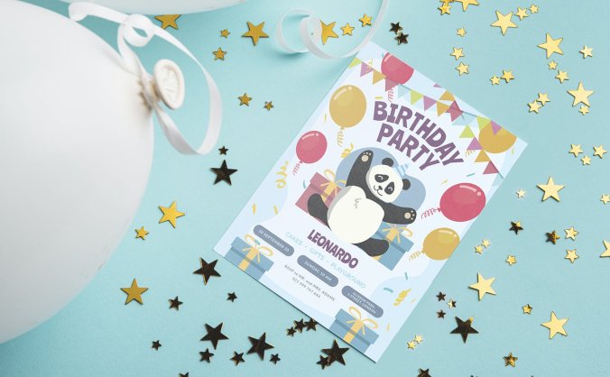 生日会Party海报AI模板下载