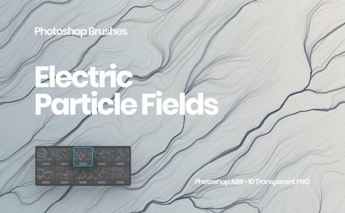 10种时尚高端纹理头发PS笔刷素材