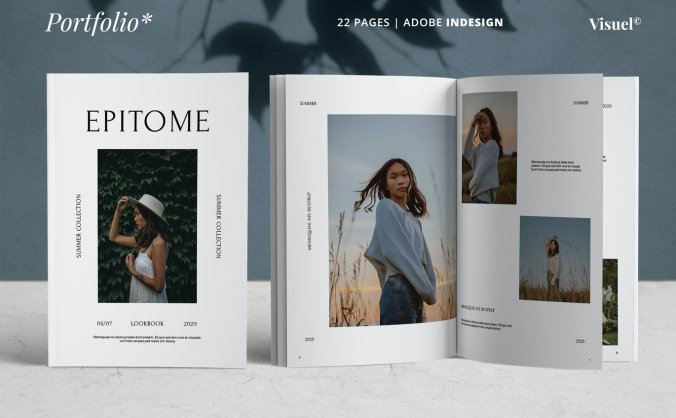 高端时尚多用途摄影作品集画册宣传册VI设计模板