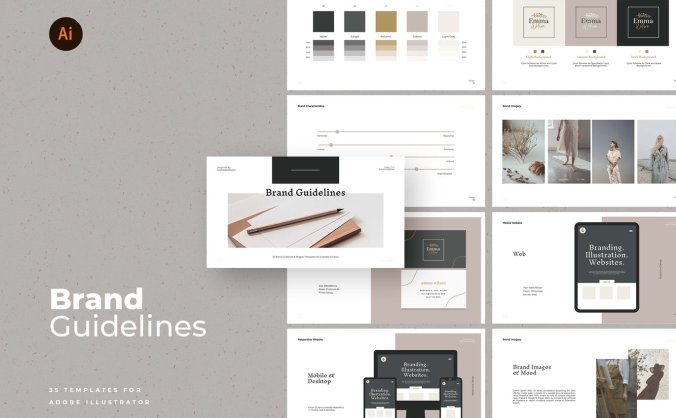 专业简洁高品质VI手册设计模板