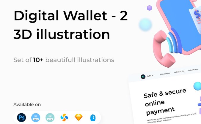 3D立体风格购物促销插图双11电商UI设计插画合集(下)