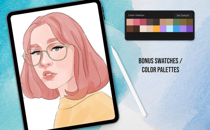 procreate水彩毛笔笔刷下载