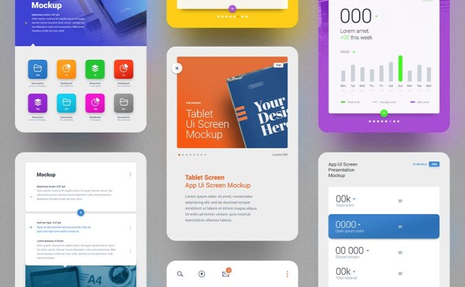 平板PAD电脑演示展示PSD样机