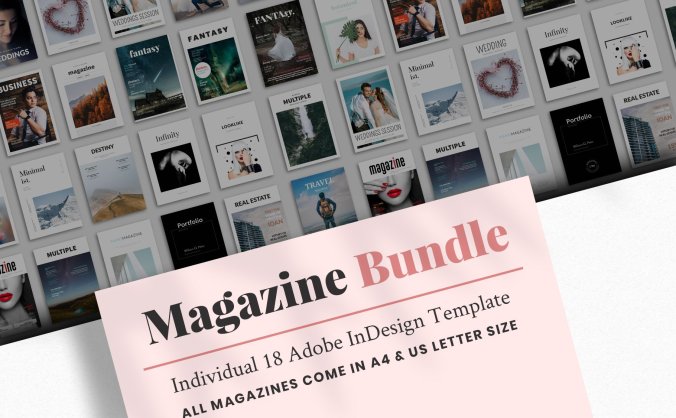 18个简洁大气的欧美杂志画册主题设计素材包