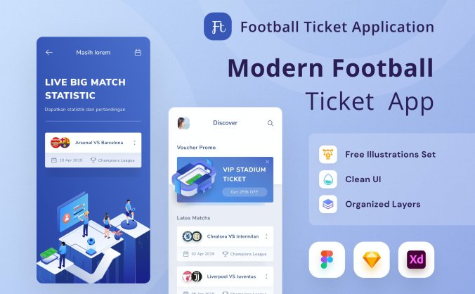 足球体育APP UI KIT模板素材
