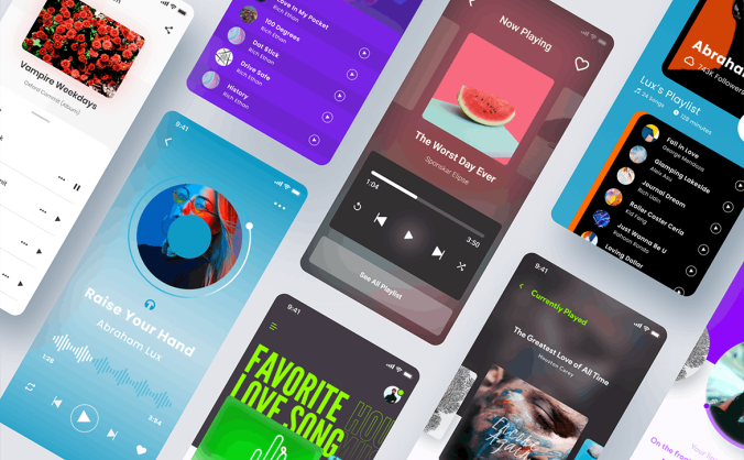 几个非常酷炫的音乐播放器APP应用程序UI
