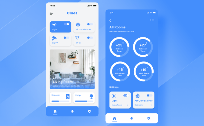 智能家居控制功能APP UI素材