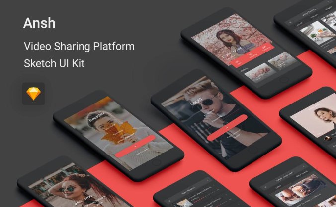 手机端APP小视频UI界面模板