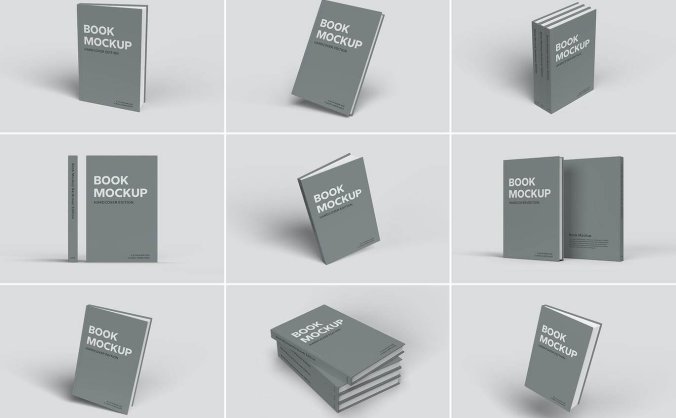 一套精美的书籍画册房地产楼书VI样机设计模板