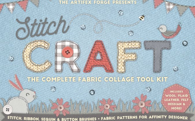 织物缝纫工艺主题-笔刷样式素材包