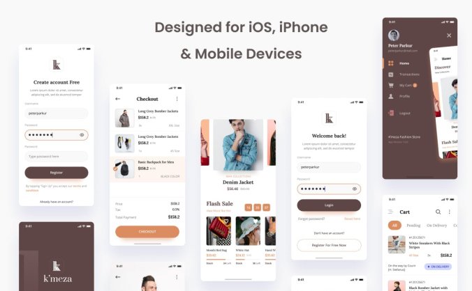14个高端电子商务时尚商城APP UI素材下载