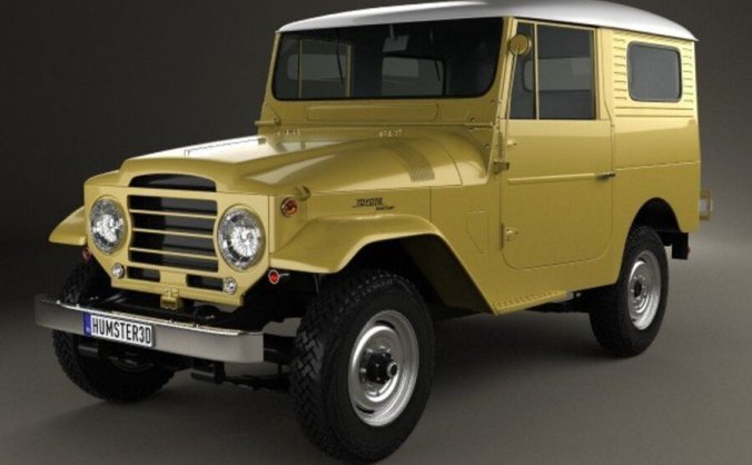 价值129美元的Toyota Land Cruiser（J20）硬顶1955吉普车C4D模型