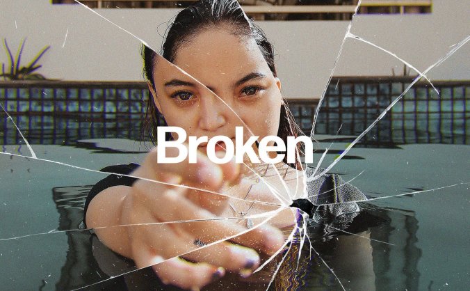 为你一键生成破碎玻璃镜子照片PS动作预设