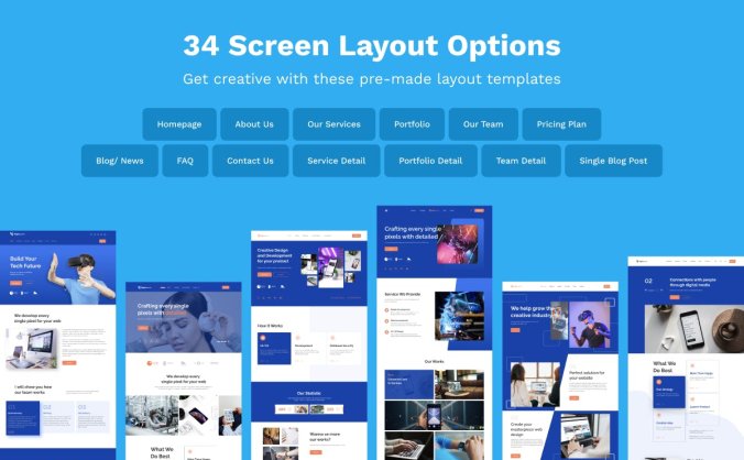 34个适用于IT电脑科技的多用途Web用户界面工具素材包