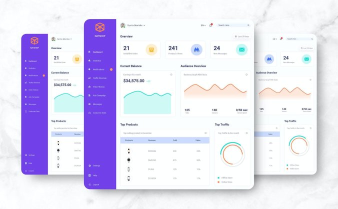 高端大气后台大数据网页WEB素材模板