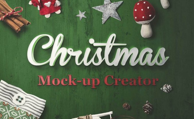 10个圣诞节场景元素PSD素材包合集