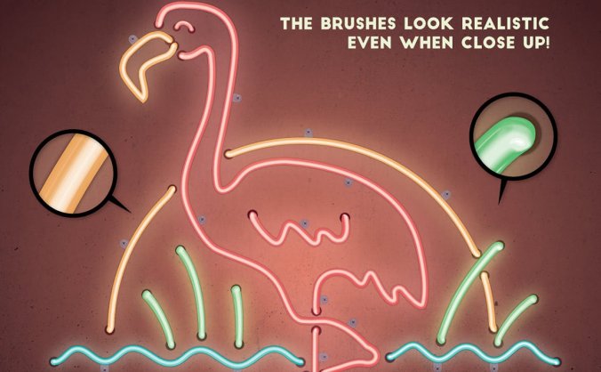 非常个性绚丽的AI霓虹灯样式素材