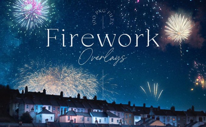 100个高端时尚新年圣诞节烟花背景图片素材大集合