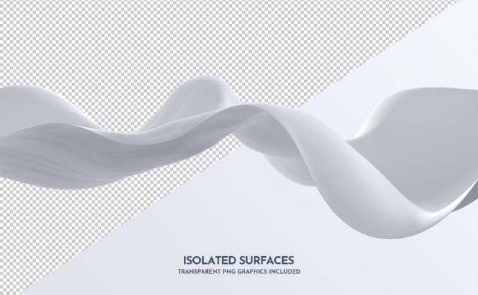 优雅高端的波浪织物Photoshop笔刷素材